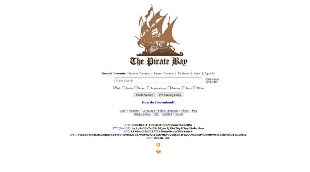 pirate bay torrent search engine